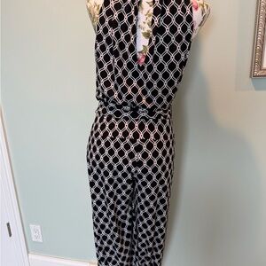 Chic Black and White Patterned Jumpsuit